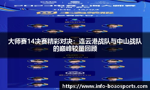 大师赛14决赛精彩对决：连云港战队与中山战队的巅峰较量回顾